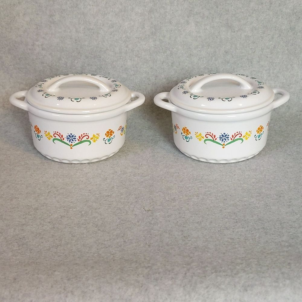 Nordic Ware Ceramic Crocks with Lids - set of 2